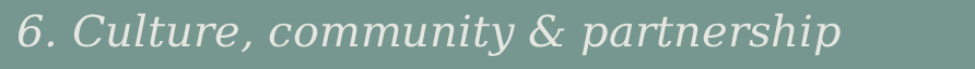 Culture, community & partnership