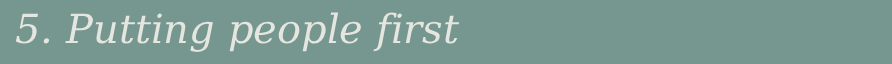 Putting people first